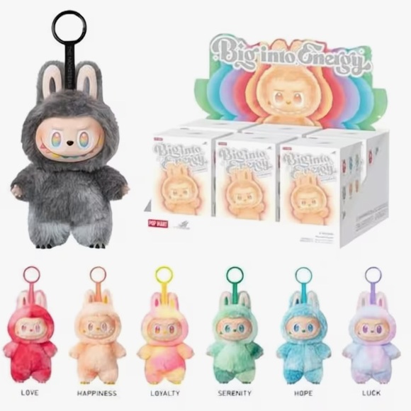 POP MART Accessories - Pop Mart Big Into Energy Labubu Bunny Figure - Happiness Peach
